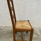 Set of 6 solid oak chairs