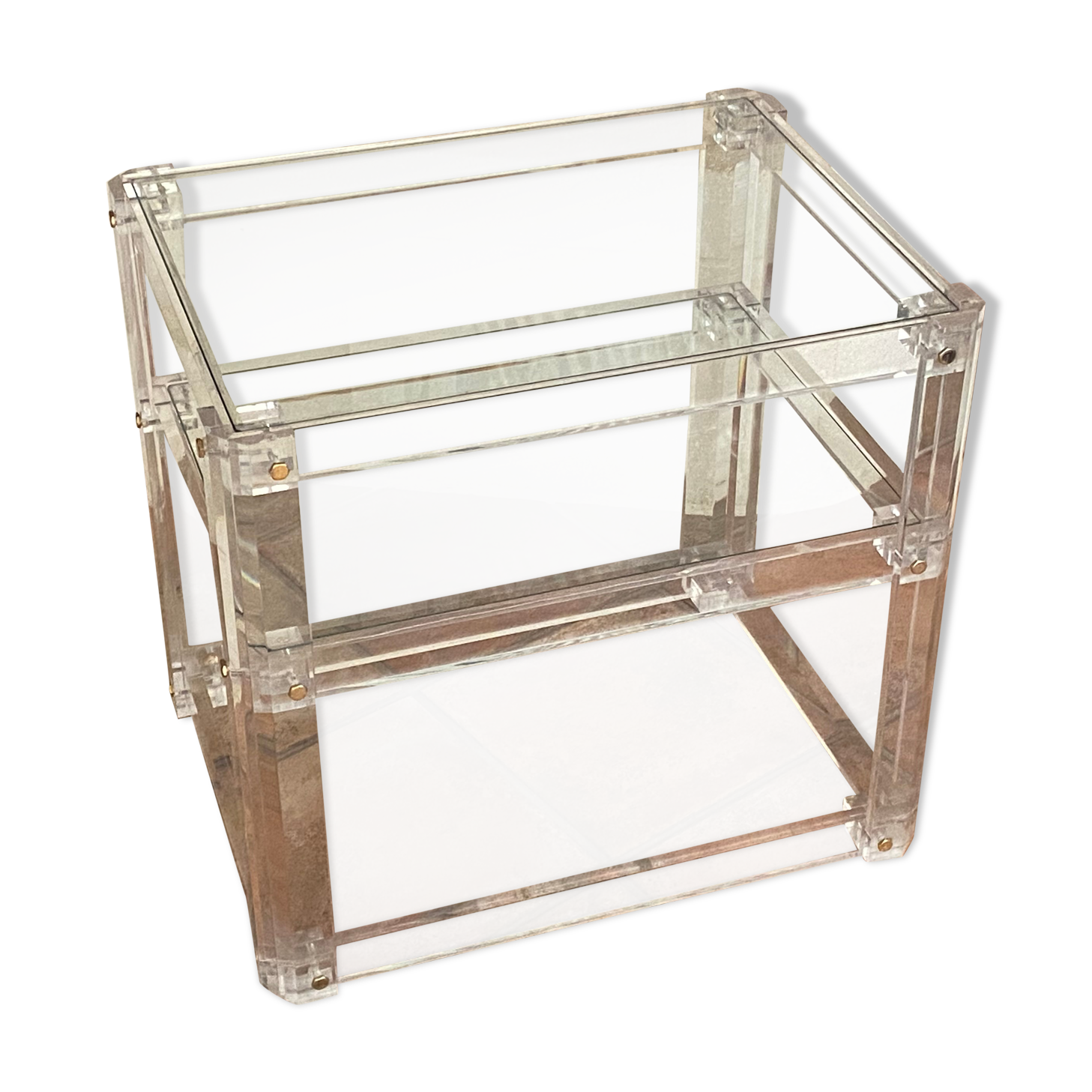 Coffee table Roche Bobois, 1970, plexiglass and glass