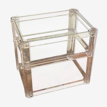 Coffee table Roche Bobois, 1970, plexiglass and glass