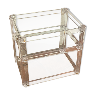 Coffee table Roche Bobois, 1970, plexiglass and glass