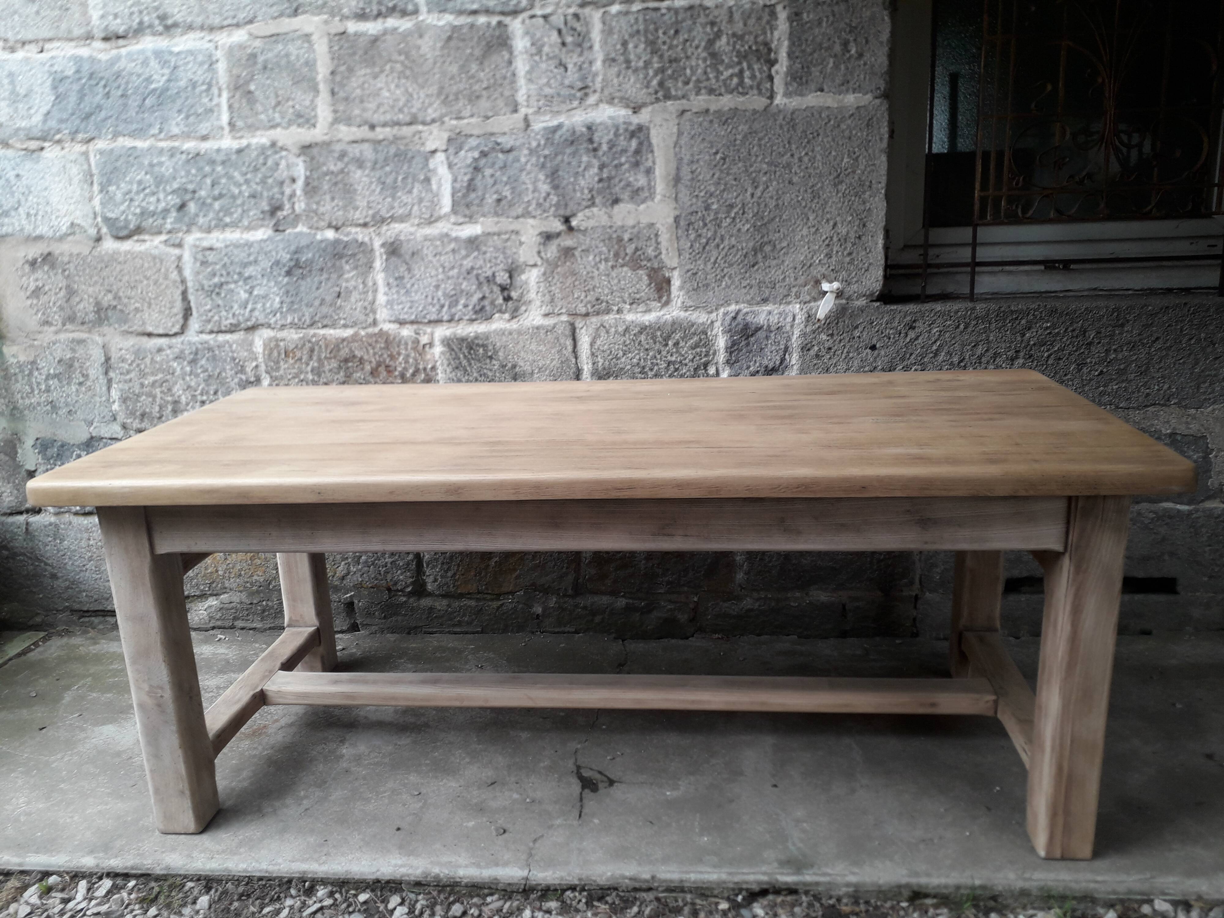 Solid oak farmhouse table, 200 cm