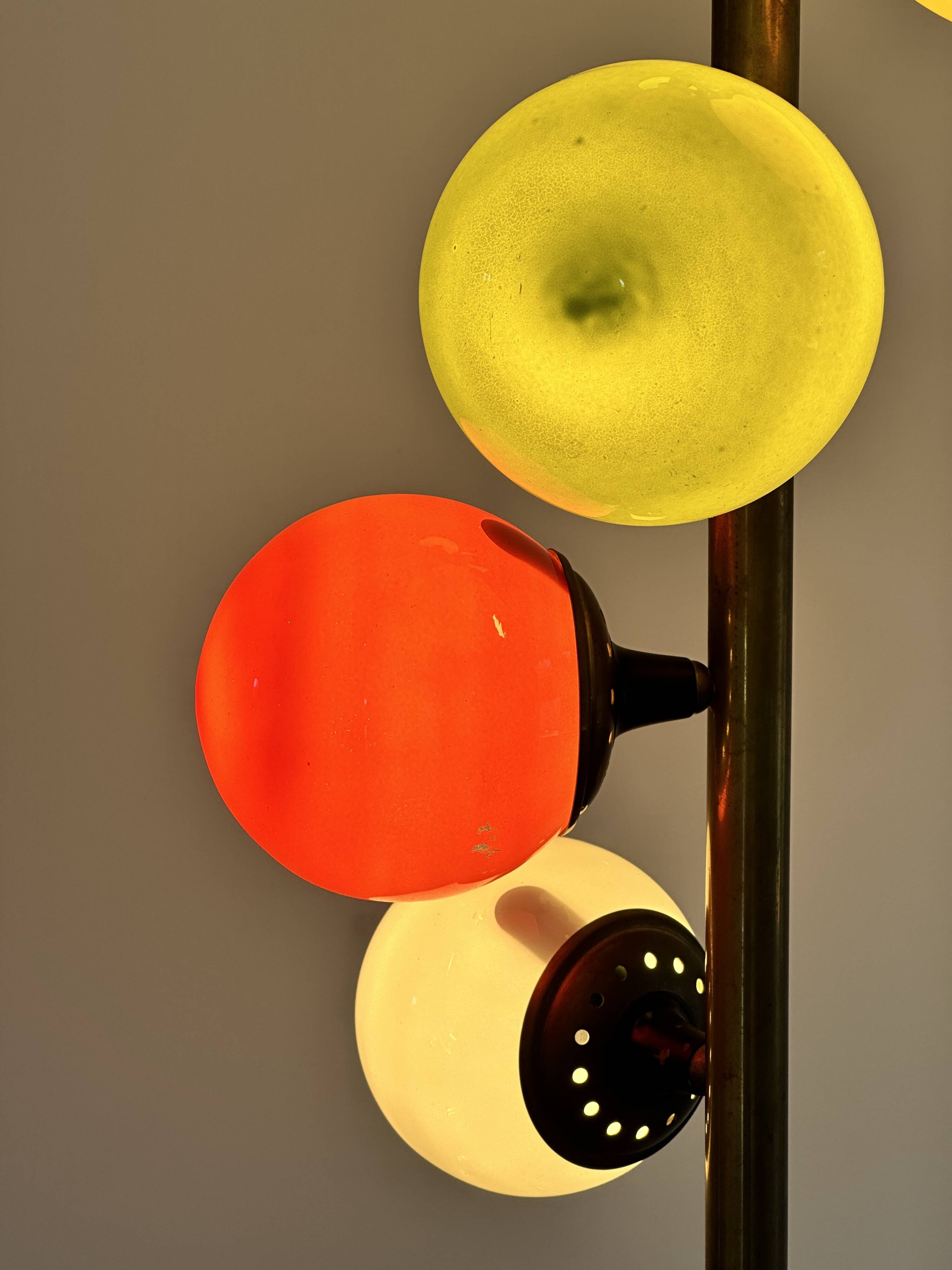 Designer floor lamp model 'galassia' stilnovo style, italy