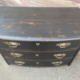 Alsatian curved chest of drawers XVIIIth patinated