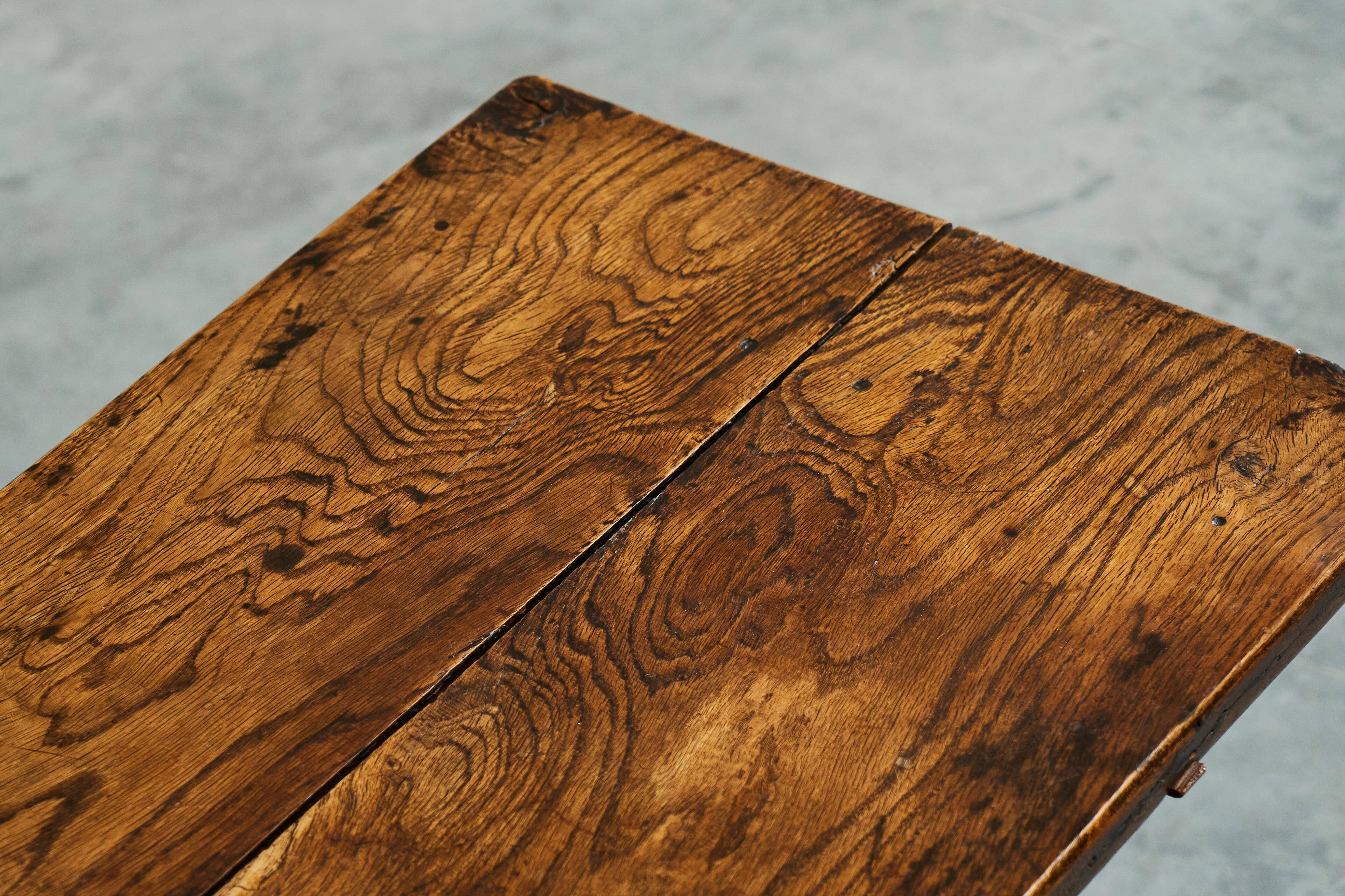 Wabi Sabi style side table in solid oak