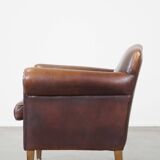Cleanly finished sheepskin armchair made of sheepskin