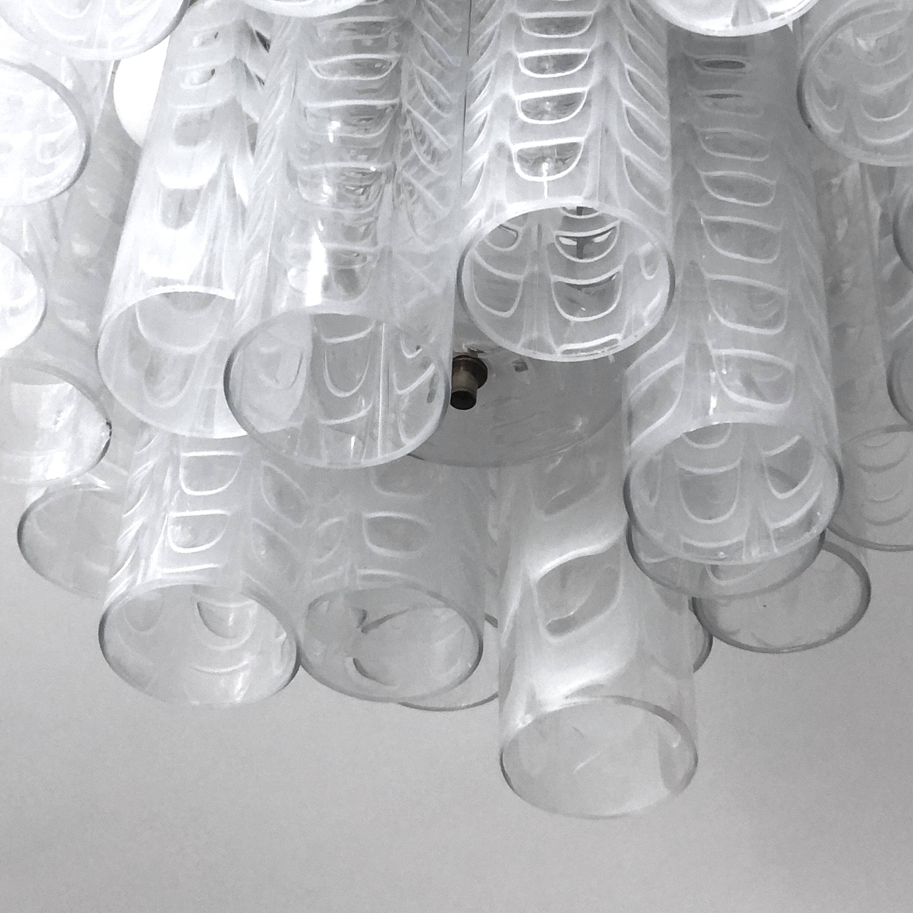 Lustre Ercole Barovier en verre de Murano « Graffito » Italie années 1960
