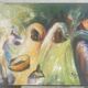 Oil or acrylic on canvas, signed Badji Malang