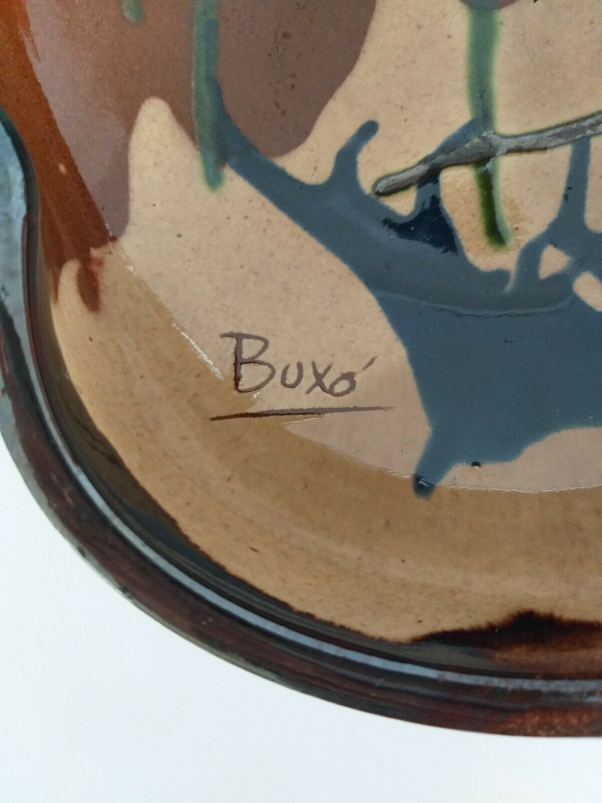 Ceramic cup signee Thomas Buxo 1960
