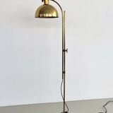 Florian schulz mid-century adjustable floor lamp in full brass, 1970