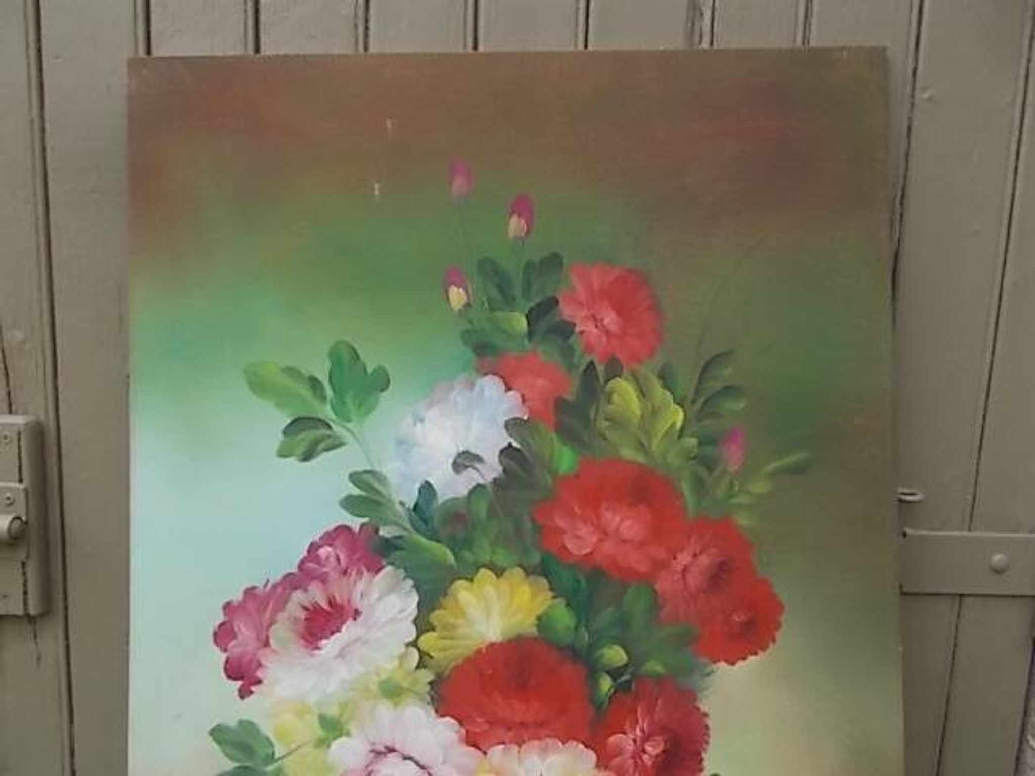 Grand tableau bouquet de fleurs  91,5 x 60,5