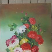 Grand tableau bouquet de fleurs  91,5 x 60,5