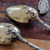 Ravinet d'Enfert: 12 small spoons in solid silver and vermeil, Rococo