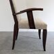 Pair of modernist mahogany bridge chairs from the 1940s/1950s