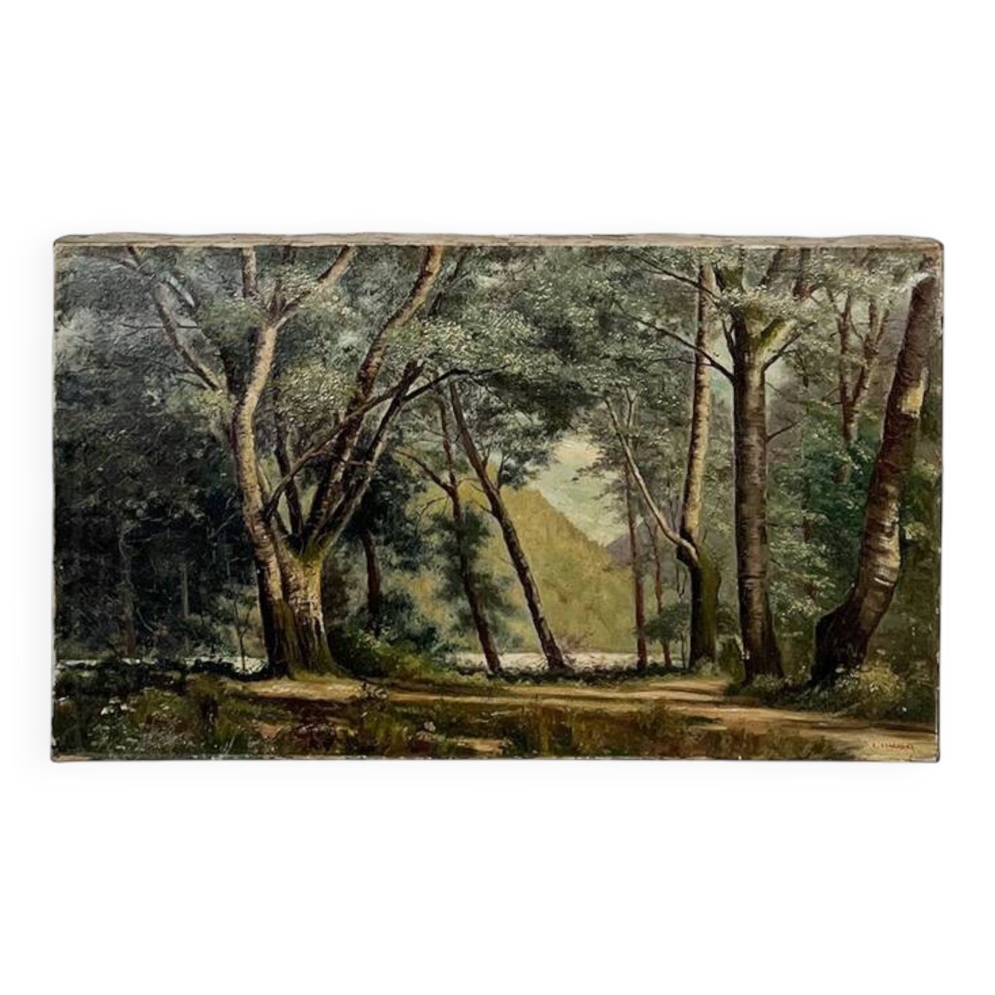 Tableau "Sous-bois", Huile sur toile