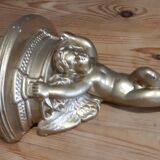 Pair of golden plaster wall selettes