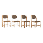 Henning Kjærnulf Razor Blade, chaise de salle à manger (ensemble de quatre)