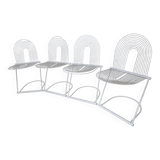 Set of 4 Vintage Postmodern Cantilever ' Swing ' Dining Chairs By Jutta & Herbert Ohl For Rosenthal
