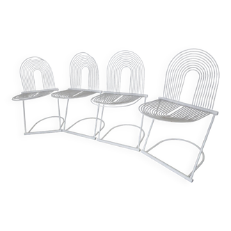 Lot de 4 chaises de salle à manger post-modernes vintage « Swing » par Jutta & Herbert Ohl pour Rosenthal