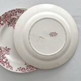 2 flat plates made of ironstone "Louis XV" Choisy le Roi