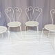 Lot of 6 metal garden seats