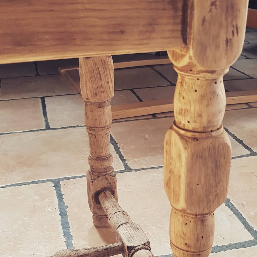 Natural wood coffee table