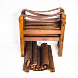 Fauteuils Safari en cuir mi-siècle