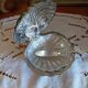 Scallop shell butter dish in silver metal made in England