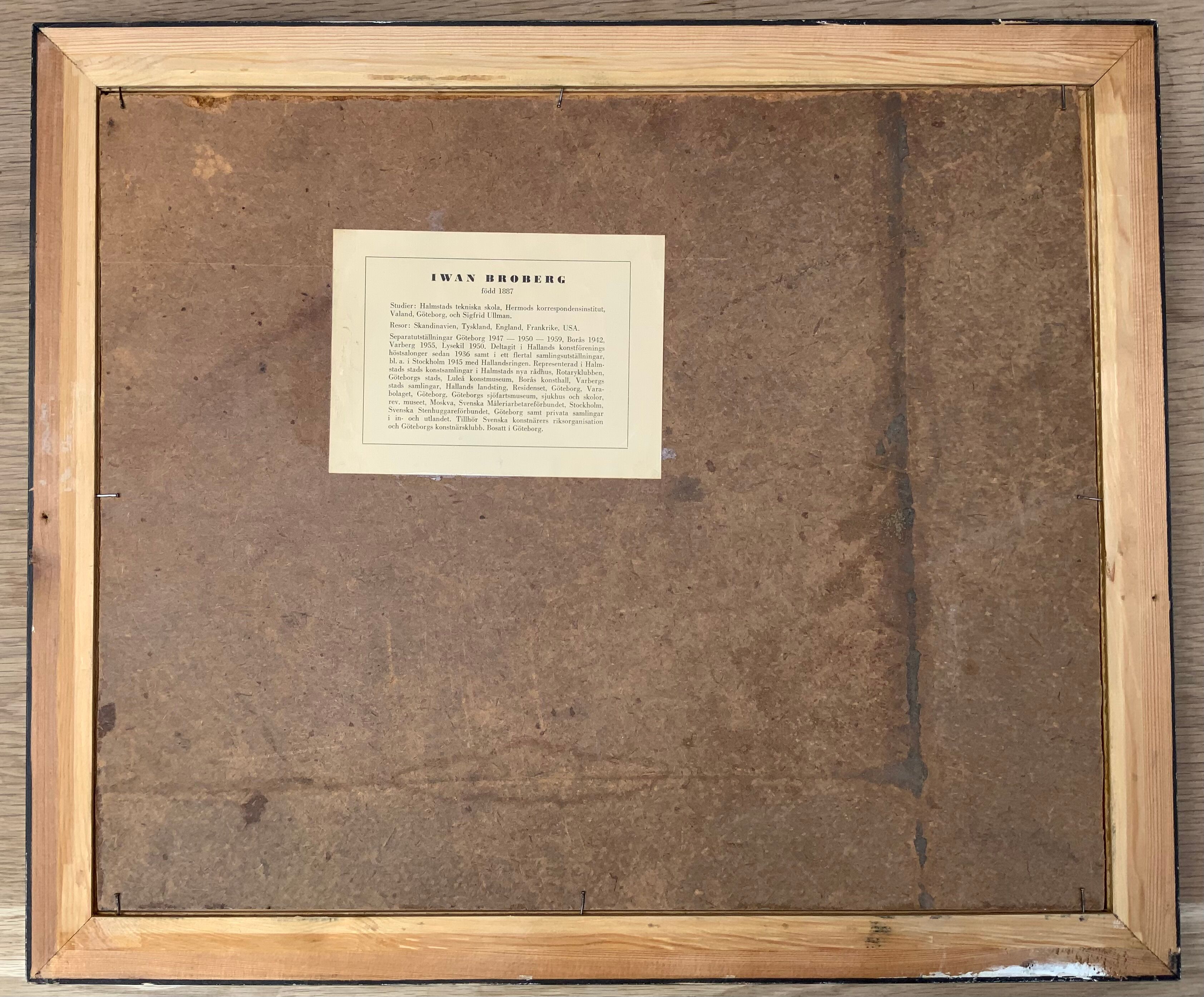 Swedish Modernism oil  landscape by I. Broberg