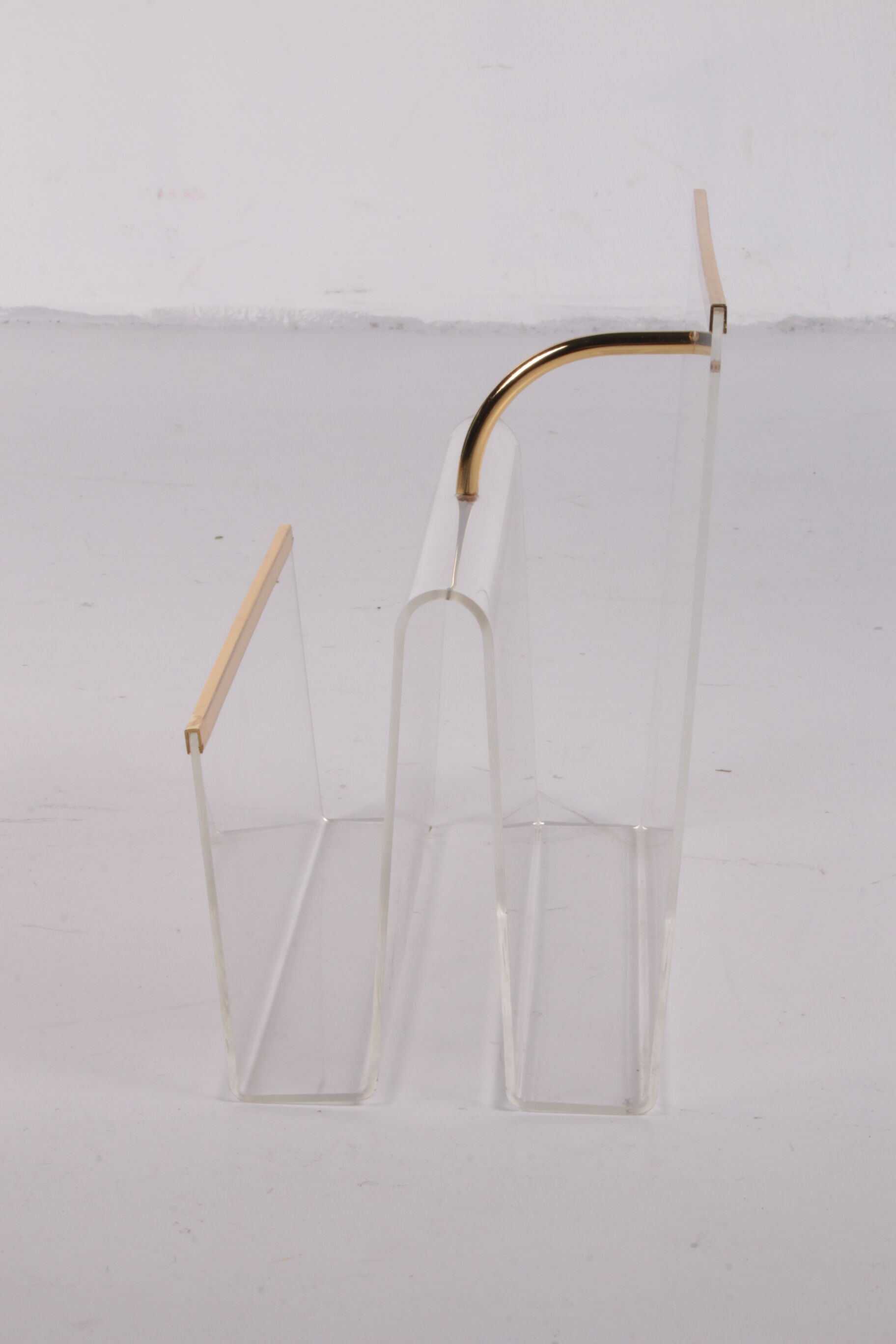 Hollywood regency Plexiglass warehouse rack 1970s Italy