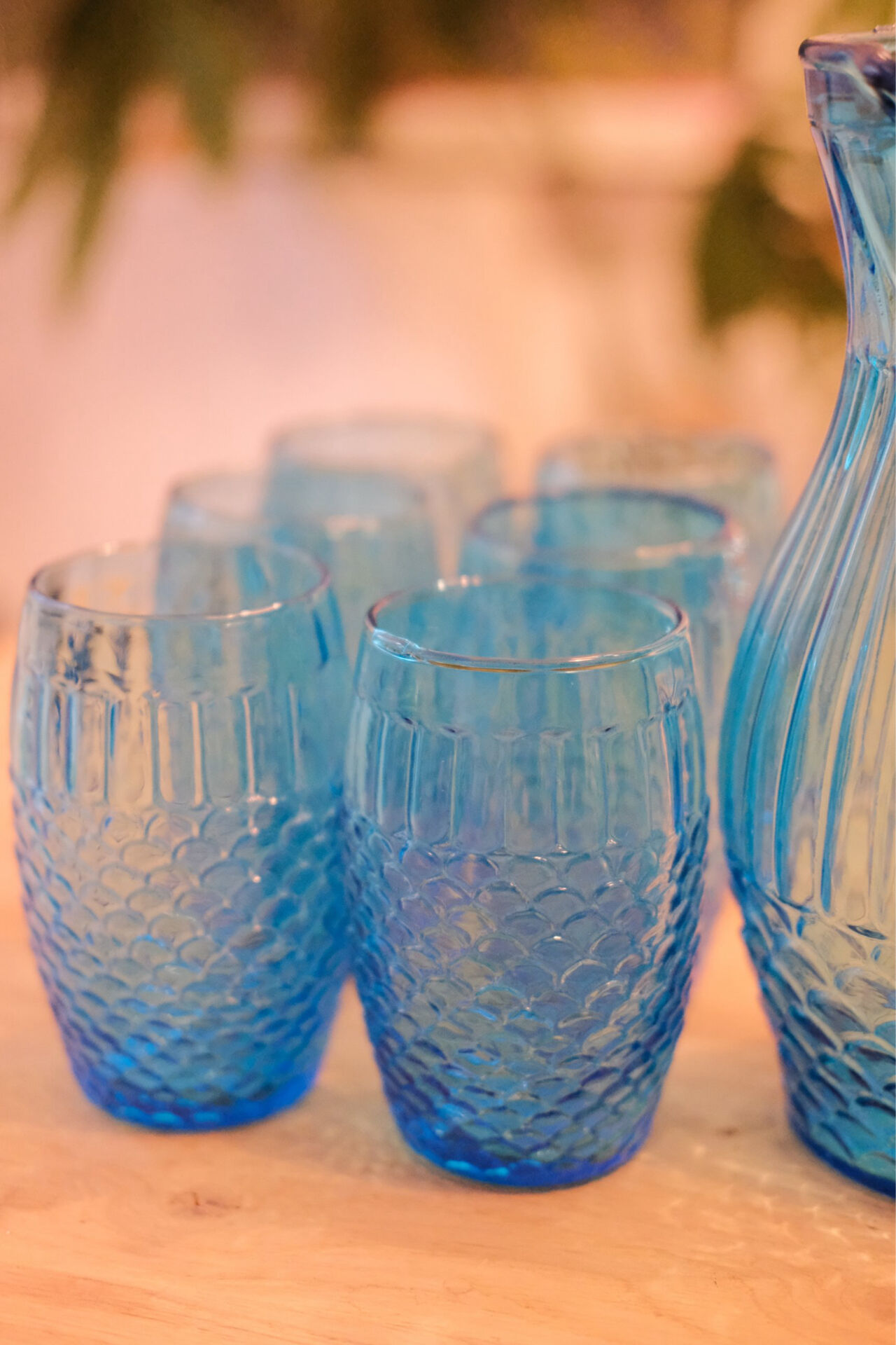 Service à orangeade vintage italien verres et carafe