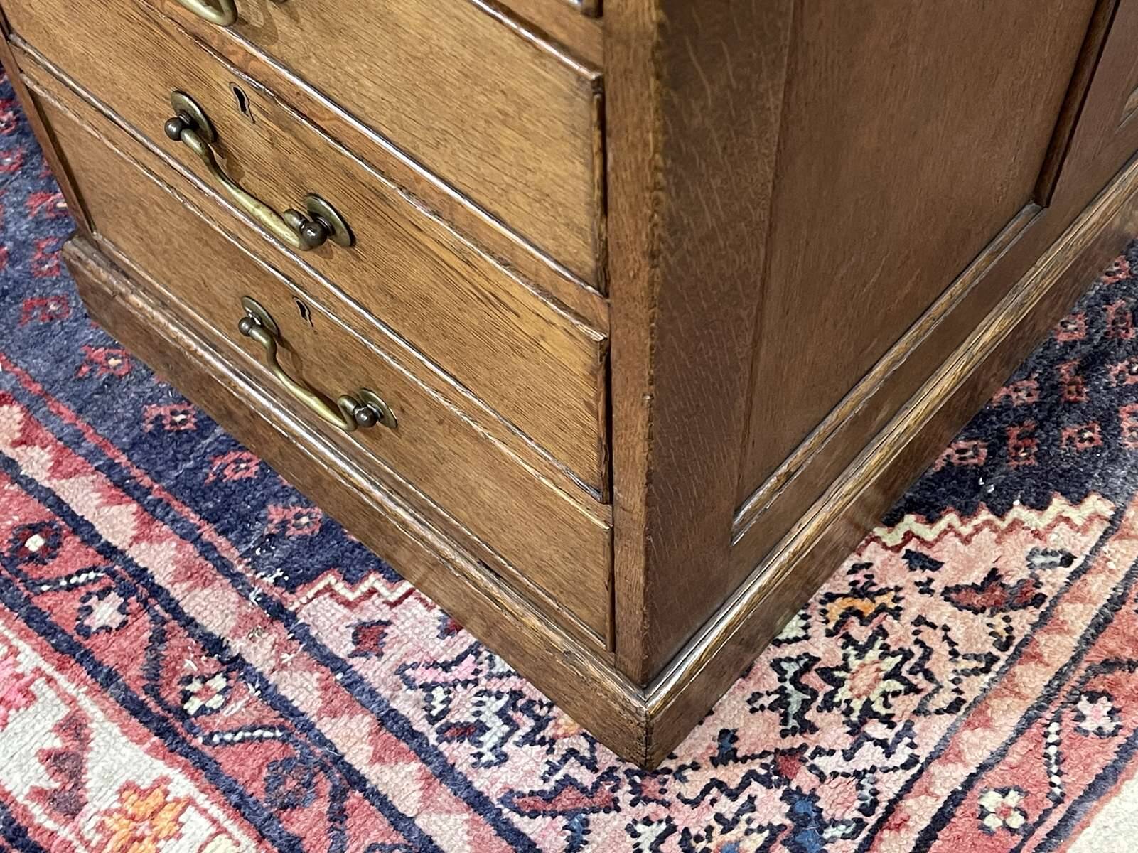 Early 20th century English flat desk in oak