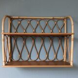 Rattan wall shelf 50s