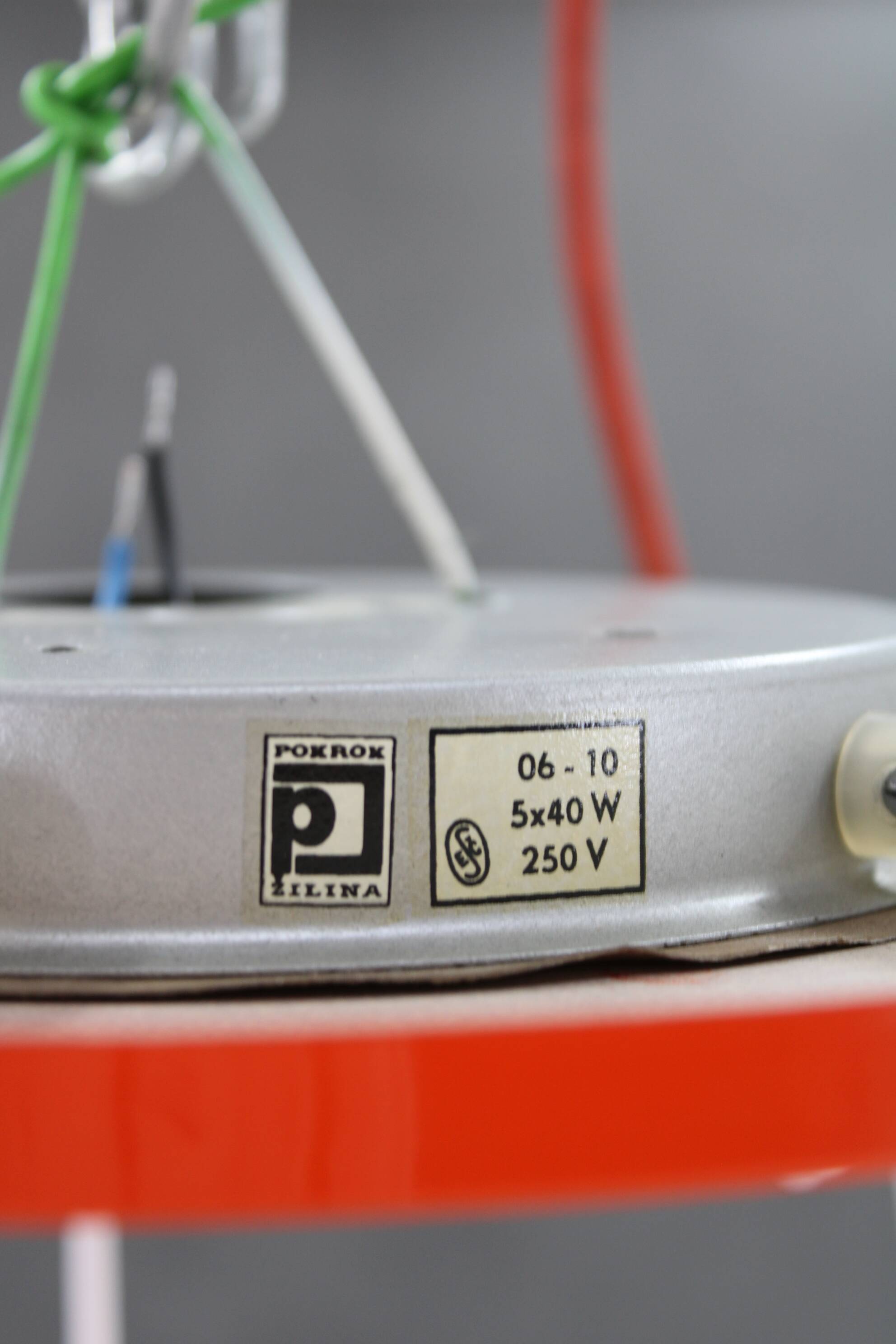 1970s Cascade Chandelier with Plastic Shades by Pokrok Zilina, Czechoslovakia