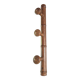 coat rack made of 3 vintage wooden hooks
