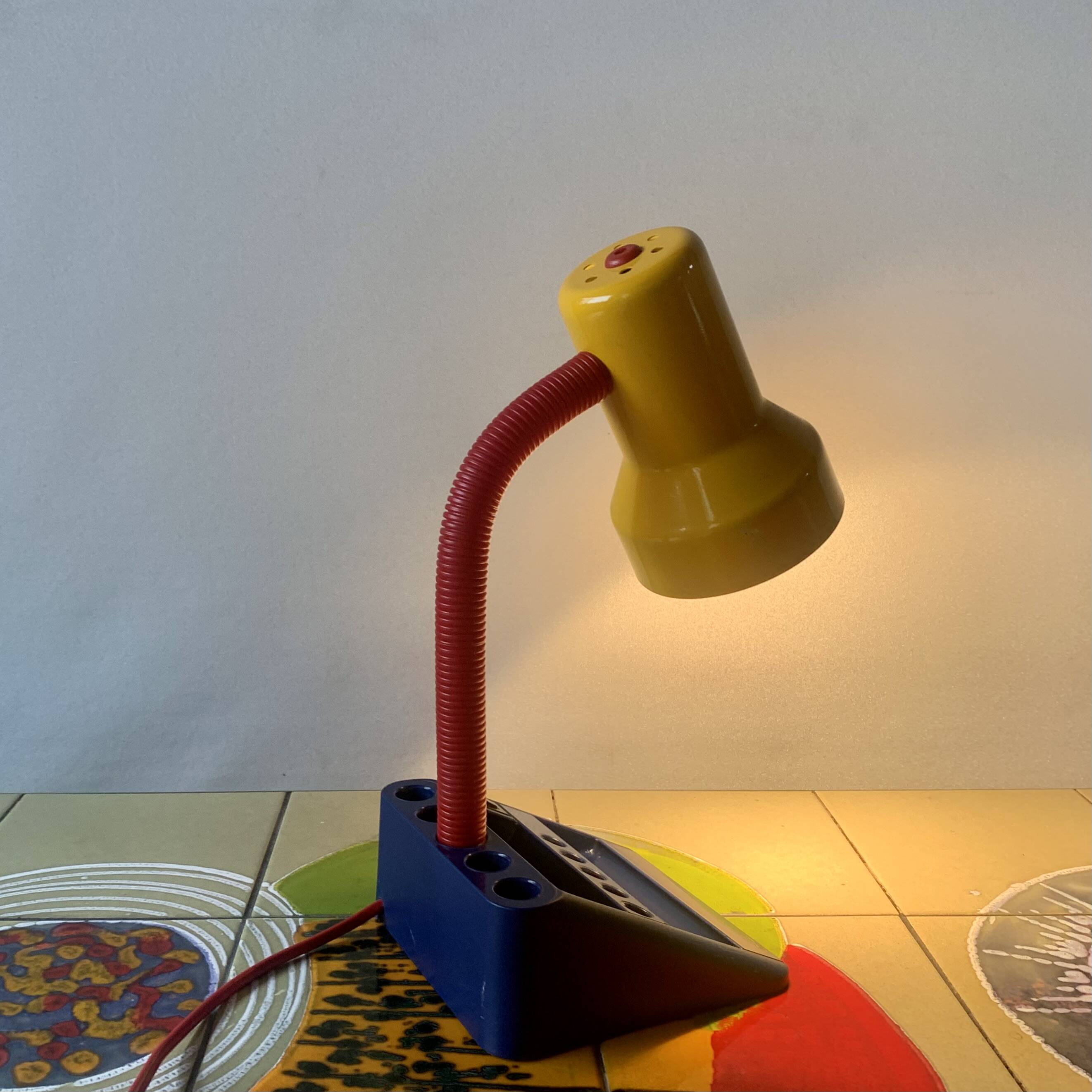 Vintage Memphis Style Multicolor Desk Lamp - Massive Model 12938
