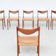 Ensemble de six chaises de salle à manger en teck, Arne Wahl Iversen, Glyngore, Danemark, 1960