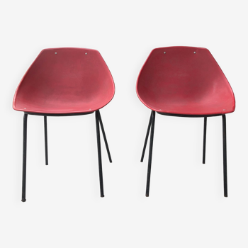2 chaises coquillage de Pierre Guariche