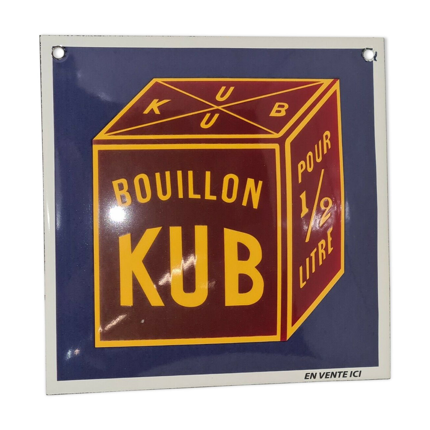 Kub broth enamel plate