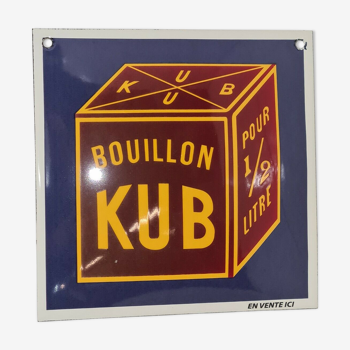 Plaque émaillée bouillon Kub