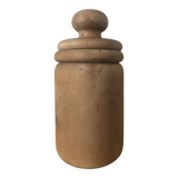 large pot with turned wooden lid