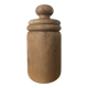 large pot with turned wooden lid