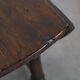 Antique English drop-leaf joint stool made of oak from the 18th century