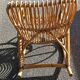 Designer rocking chair in rattan and bamboo from the 1950s/60s
