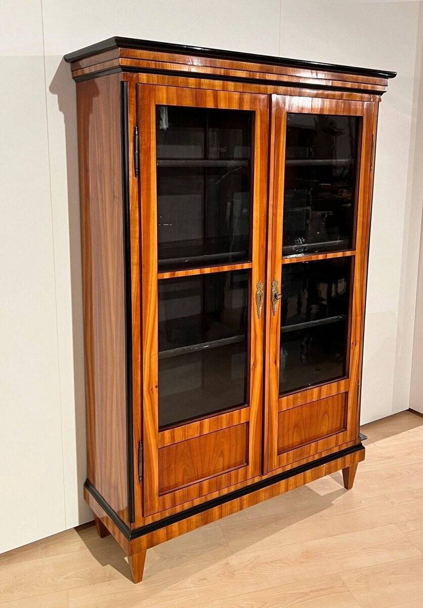 Biedermeier Bookcase, Cherry Veneer, South Germany 1820