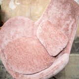 Pink queen fabric swivel chair