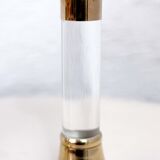 Candlestick duo in Lucite and brass