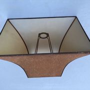 Old vintage lamp representing a duck in silver metal with wooden base