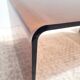 Pair of vintage smoked plexiglass nesting tables.