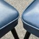 Set of blue dining chairs, Italy, 1950s