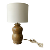 Bilobed stoneware lamp from the 70s
